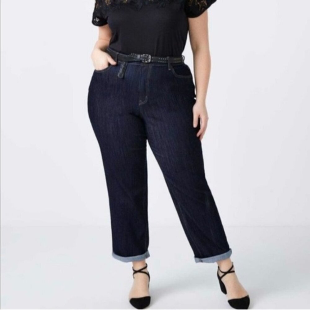 NEW Penningtons D/C Straight Leg Jeans Straight Fit Dark Blue Stretch Denim
